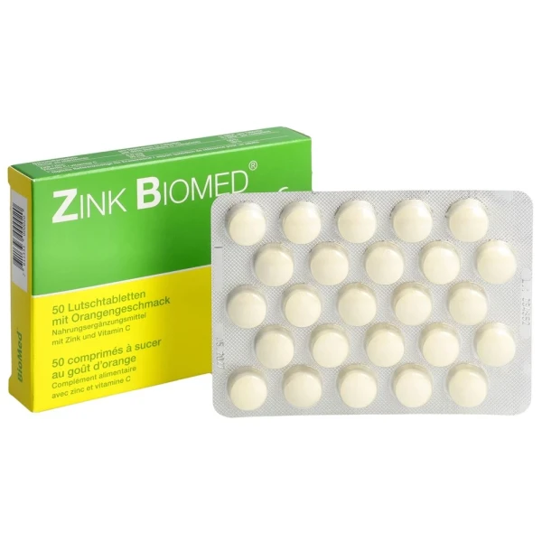 ZINK BIOMED plus C Lutschtabl Orange 50