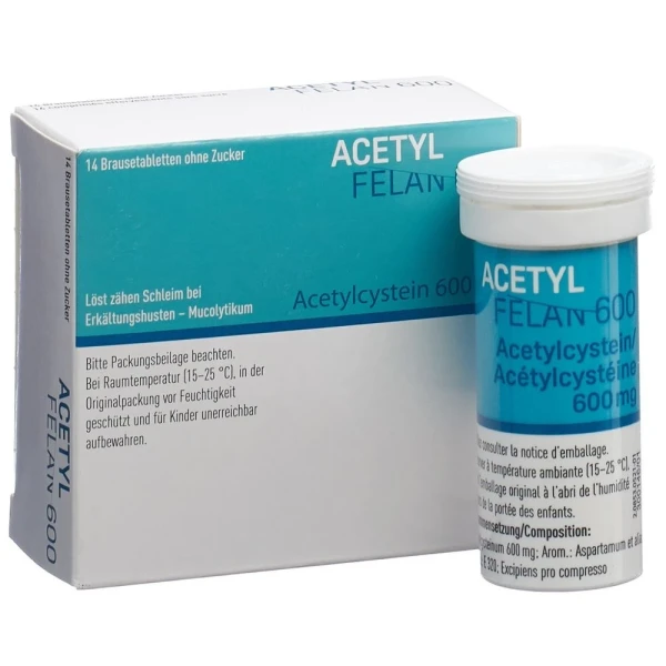 ACETYLFELAN Brausetabl 600 mg Ds 14 Stk